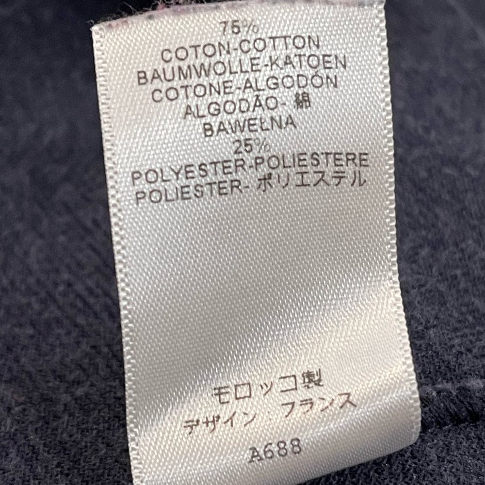 Little Girls 3T Cotton Dark Blue Snap Button Dress - Picture 4 of 4